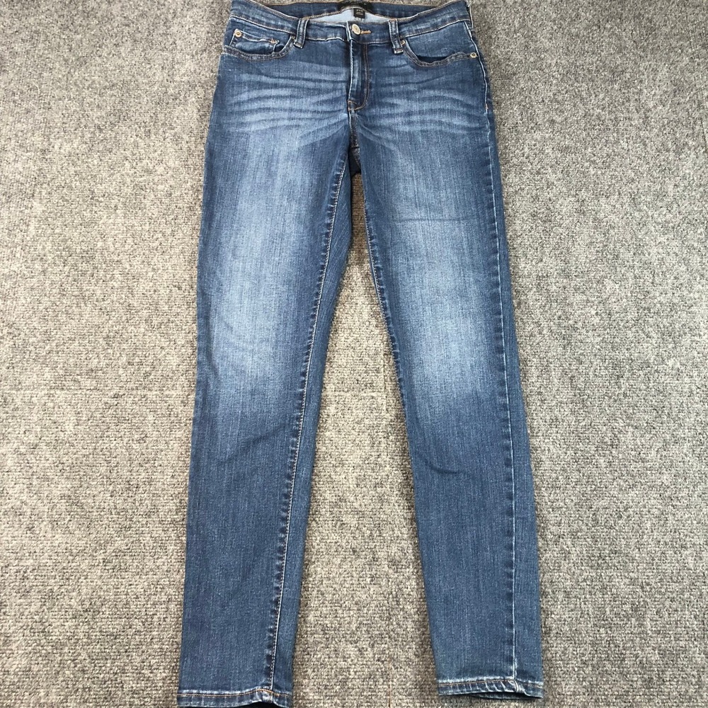 Banana Republic Skinny Fit Denim Jeans Womens Size 27/4 Distressed Blue Wash